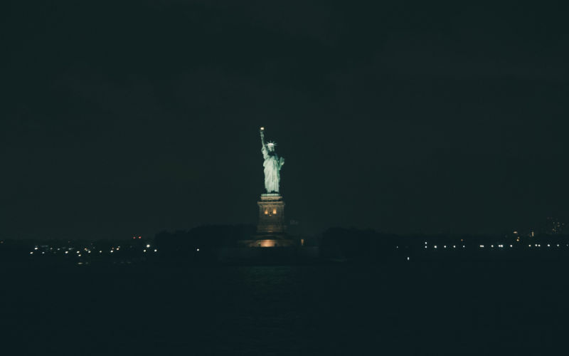Statue of Liberty at night